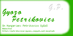 gyozo petrikovics business card