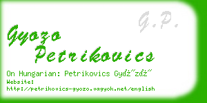 gyozo petrikovics business card
